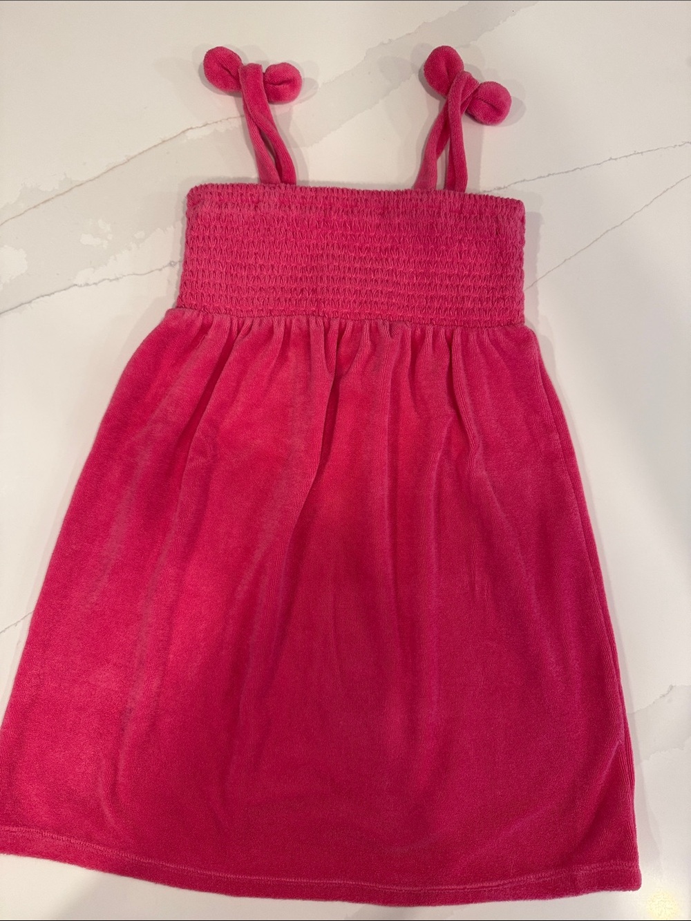 Girls Cat & Jack Fuchsia Terry Tank Swim Coverup